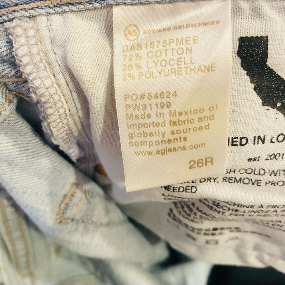 AG Adriano Goldschmied The Ex-Boyfriend Jeans Slouchy Slim Women’s Size 26 - Picture 8 of 9
